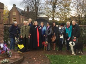 wreath laying event ww1 animals cheadle memorial 2018